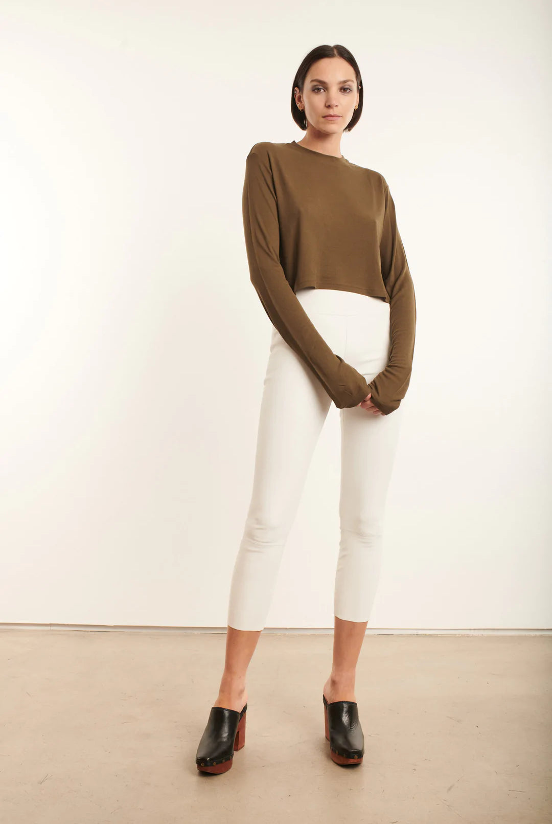 Capri Leather Legging - White by SPRWMN | 25 South Boutiques