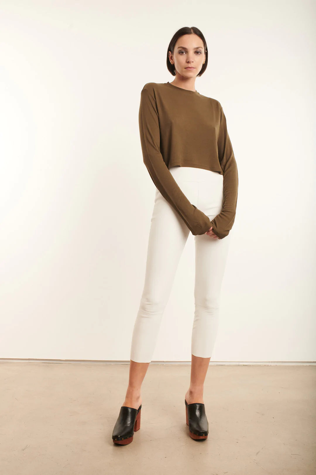 Capri Leather Legging - White by SPRWMN | 25 South Boutiques