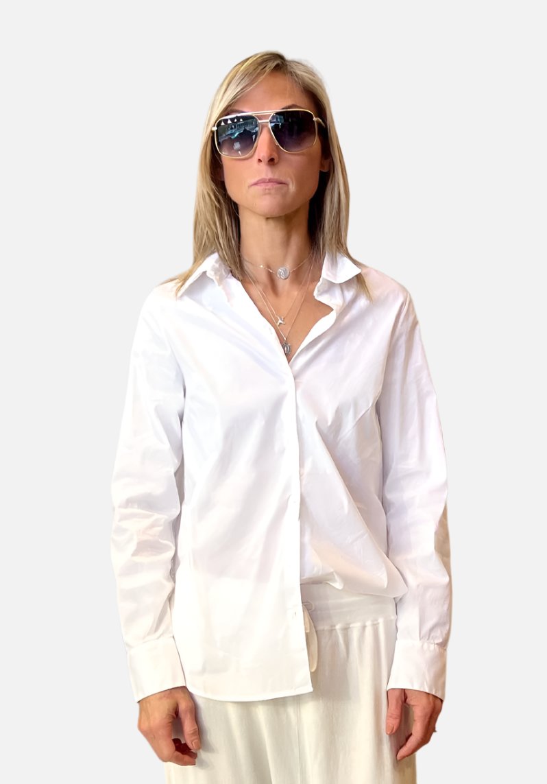 Button-Up Shirt - White by Tandem | 25 South Boutiques