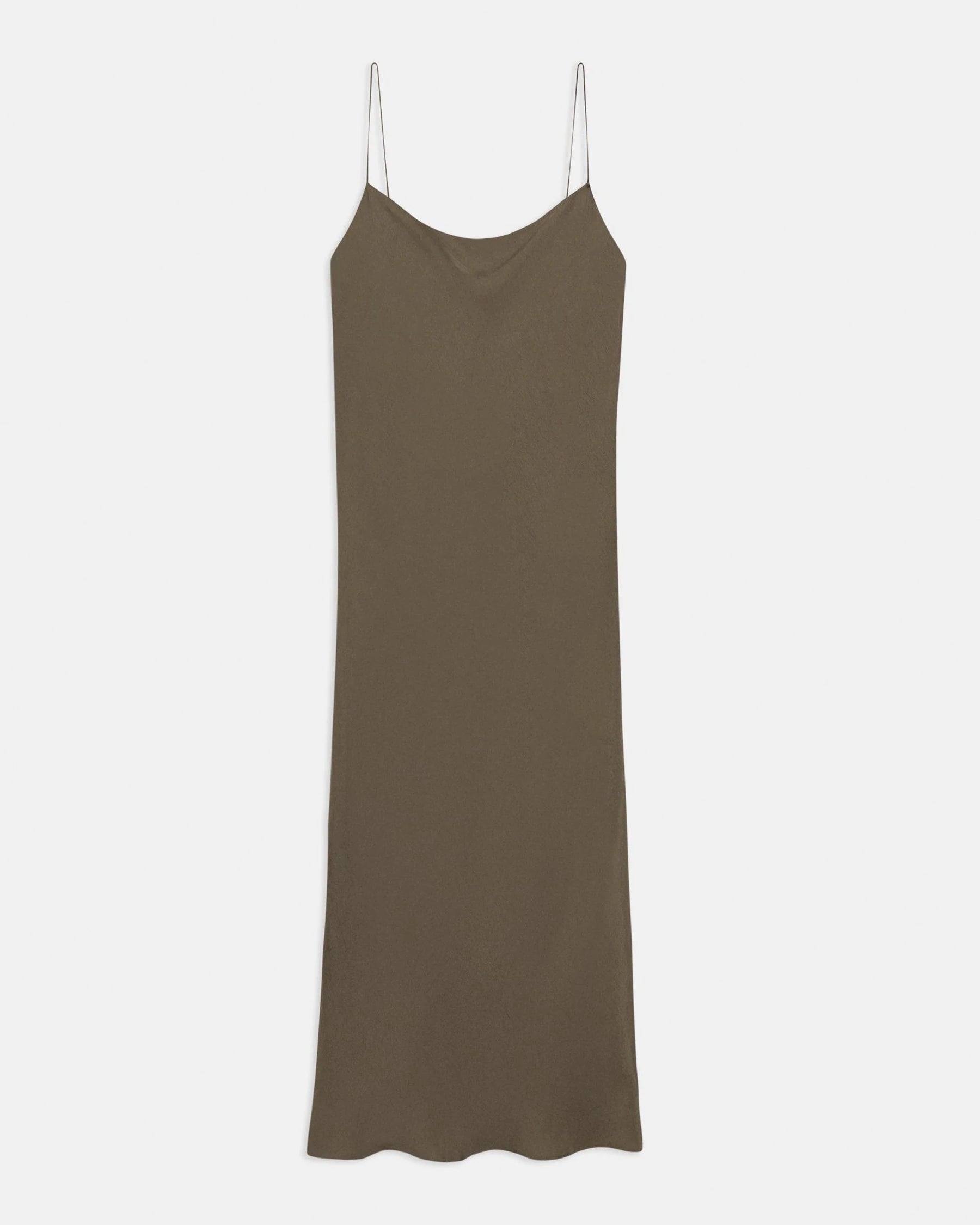 Washed Twill Smocked Slip Dress - Willow by Theory — view 5