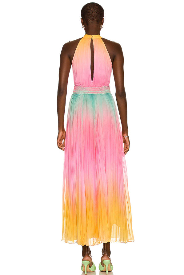 Zale Long Dress - Multicolor by Rococo Sand — view 3