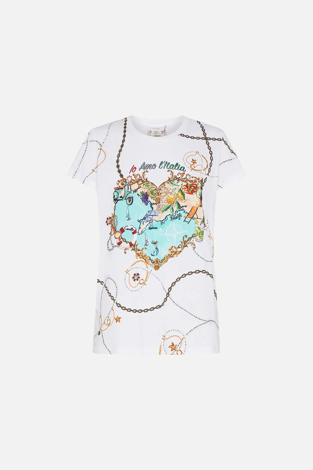Organic Cotton Slim Fit Tee - Amalfi Lullaby by Camilla — view 5