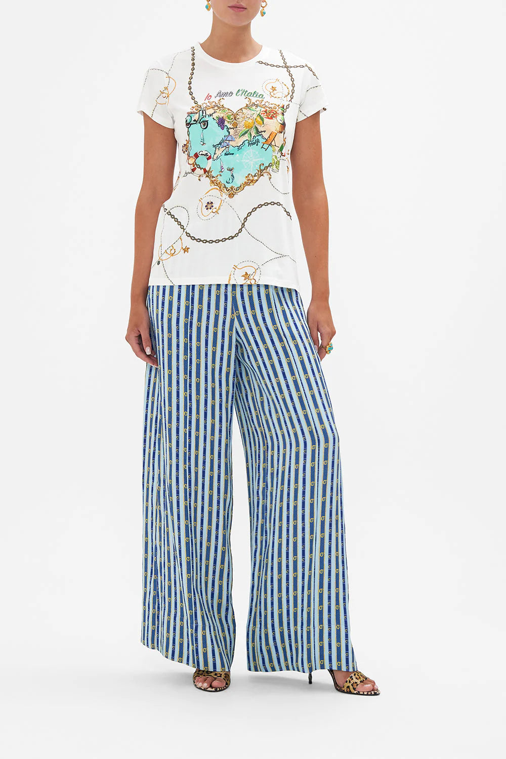Organic Cotton Slim Fit Tee - Amalfi Lullaby by Camilla — view 3