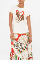 Slim Fit Round Neck T Shirt - Saluti Summertime by Camilla | 25 South Boutiques