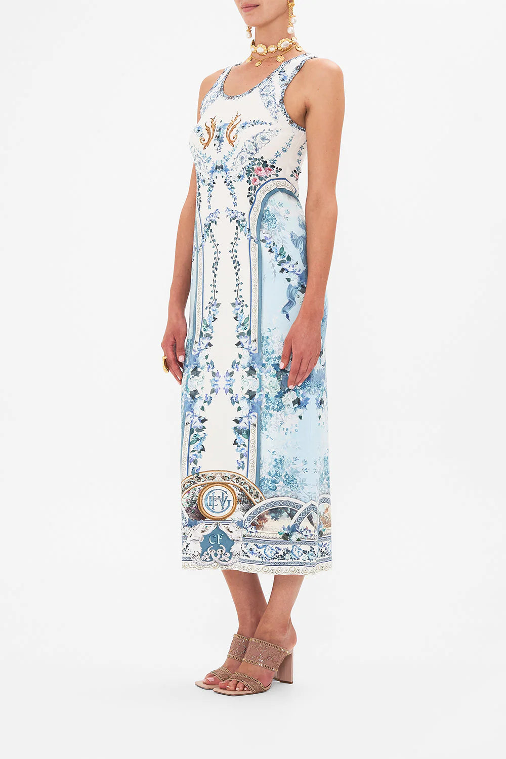 Jersey Scoop Neck Tank Dress - Season of the Siren by Camilla — view 4