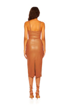 Faux Leather Midi Dress - Caramel by Susana Monaco — view 4