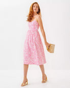 Allarie Midi Dress - Rousseau Pink Tulip To Tango by Lilly Pulitzer | 25 South Boutiques