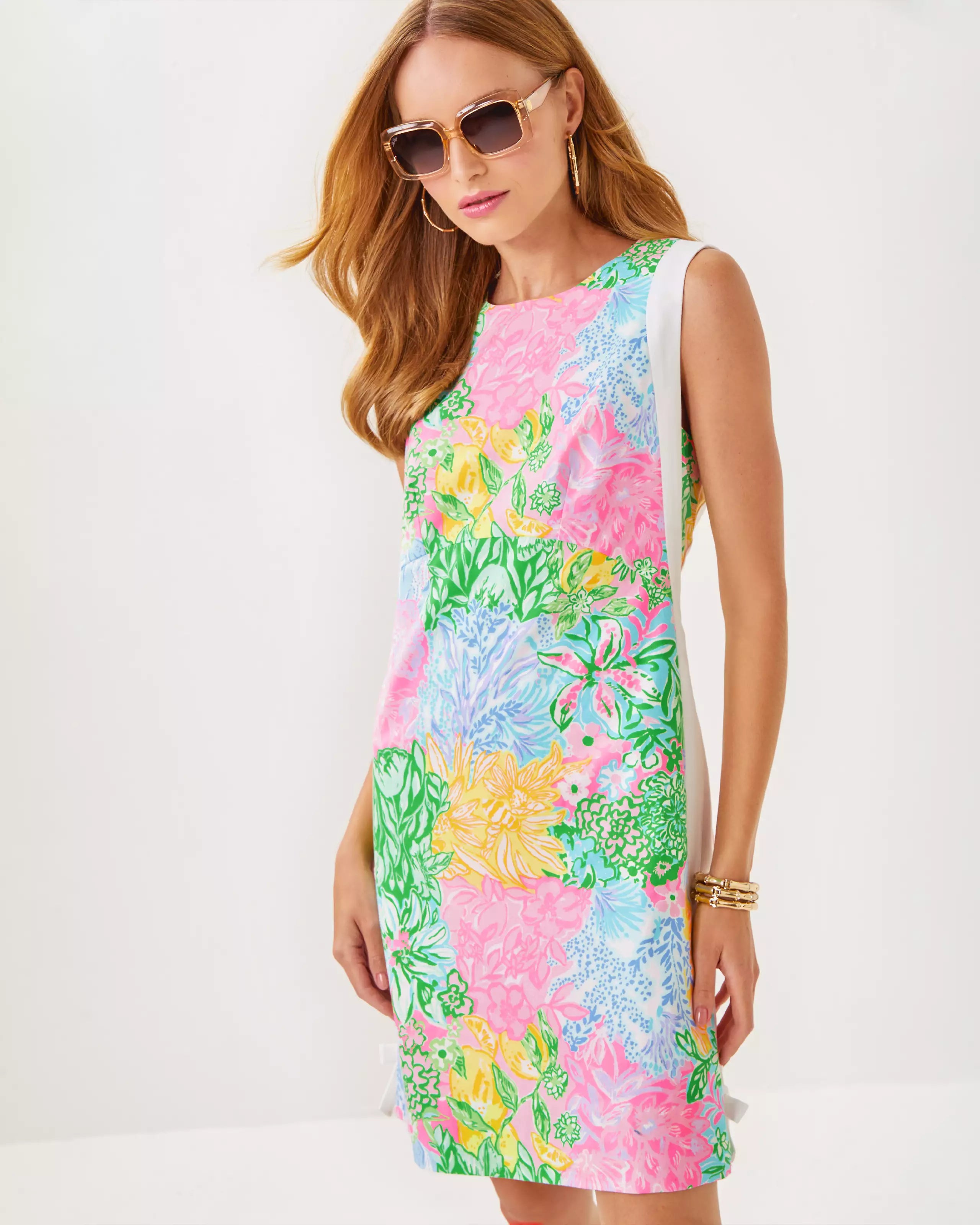 Beckler Shift Dress - Multi Bright Delight Patch by Lilly Pulitzer — view 3