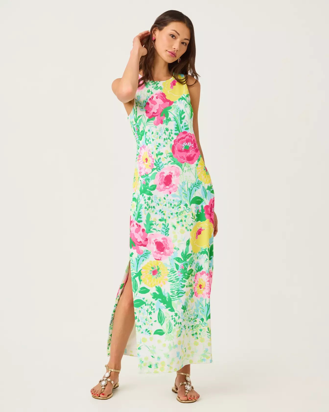 Melodie Maxi Dress - Multi Poppy Party Engineered Knit Maxi by Lilly Pulitzer | 25 South Boutiques