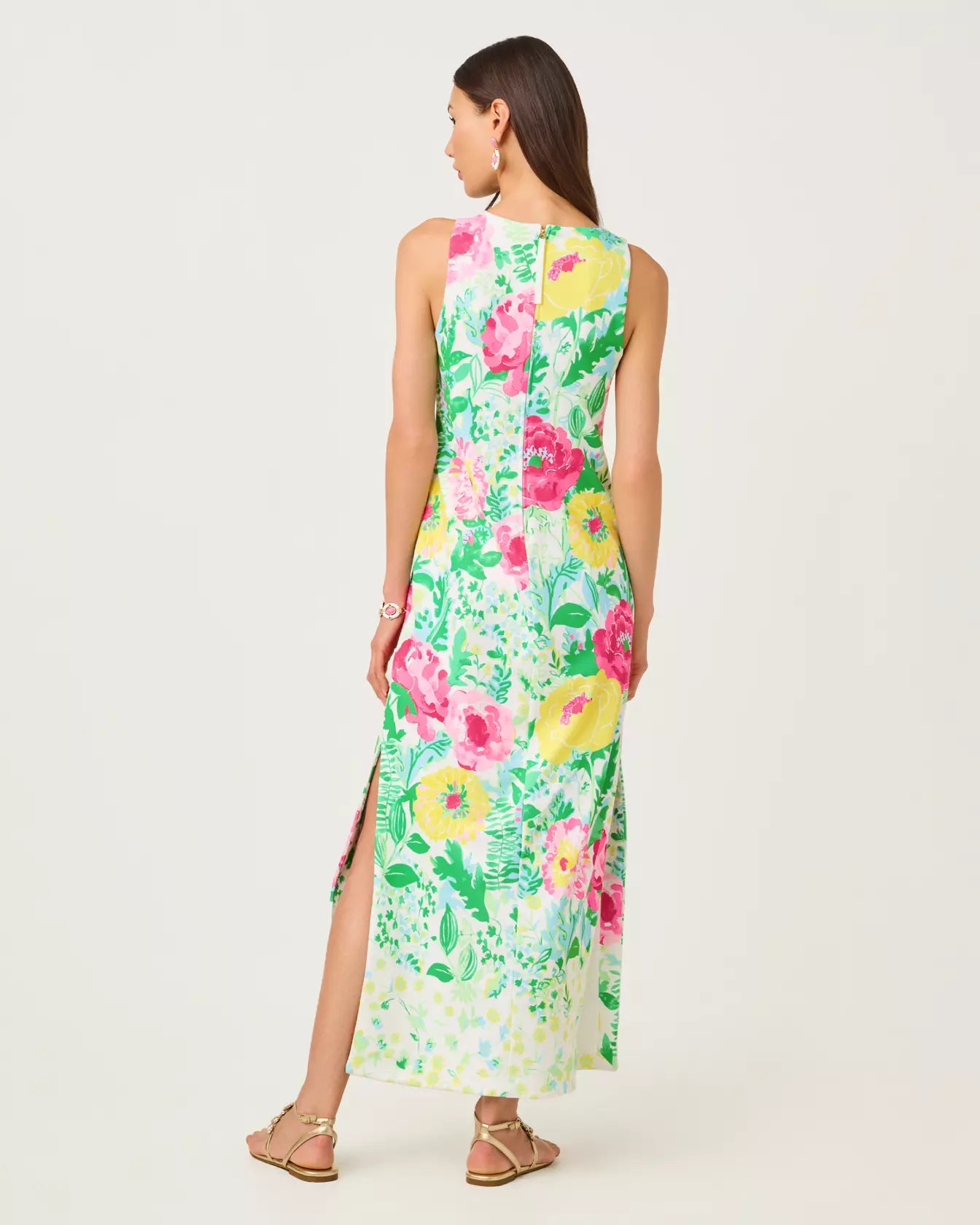 Melodie Maxi Dress - Multi Poppy Party Engineered Knit Maxi by Lilly Pulitzer — view 4