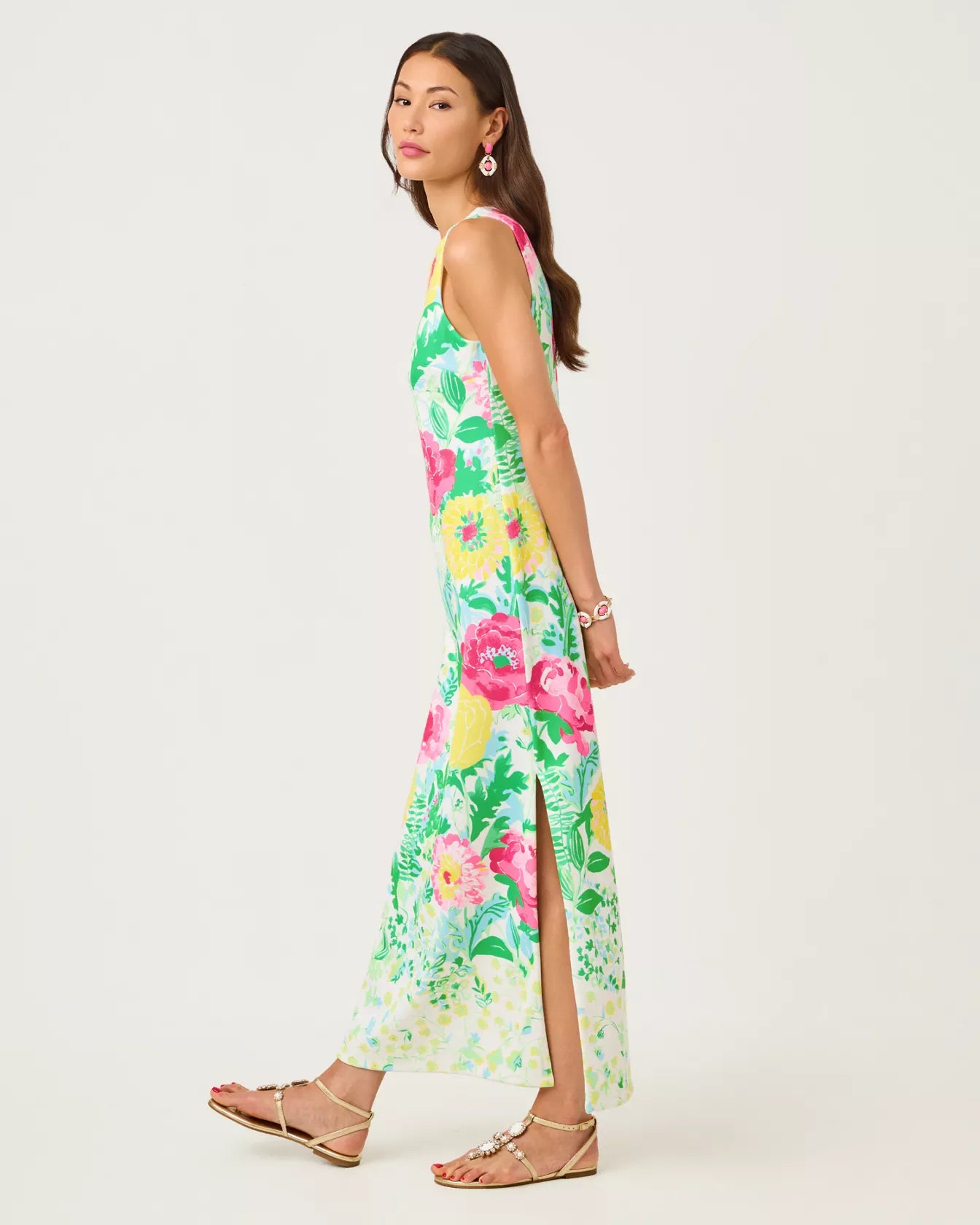 Melodie Maxi Dress - Multi Poppy Party Engineered Knit Maxi by Lilly Pulitzer — alternate view