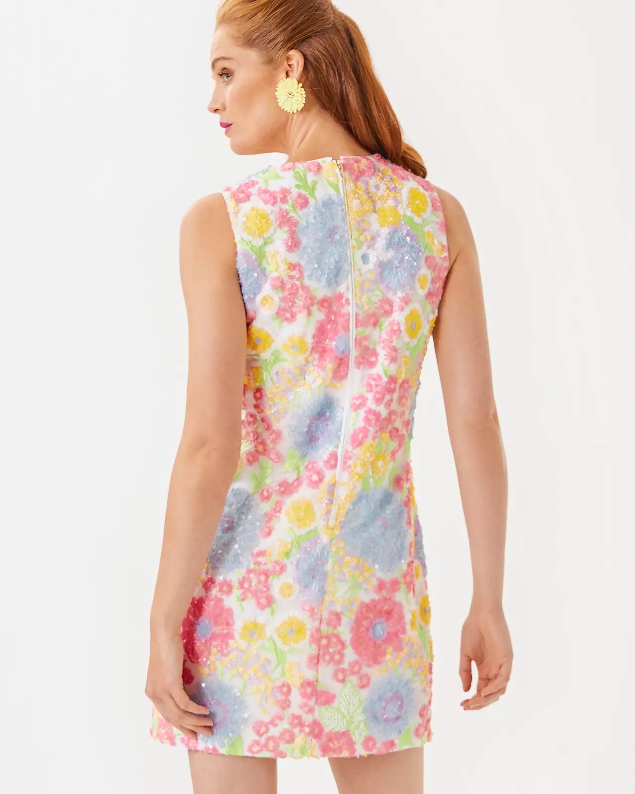 Airbella Sequin Shift Dress - Multi Views by Lilly Pulitzer — view 3