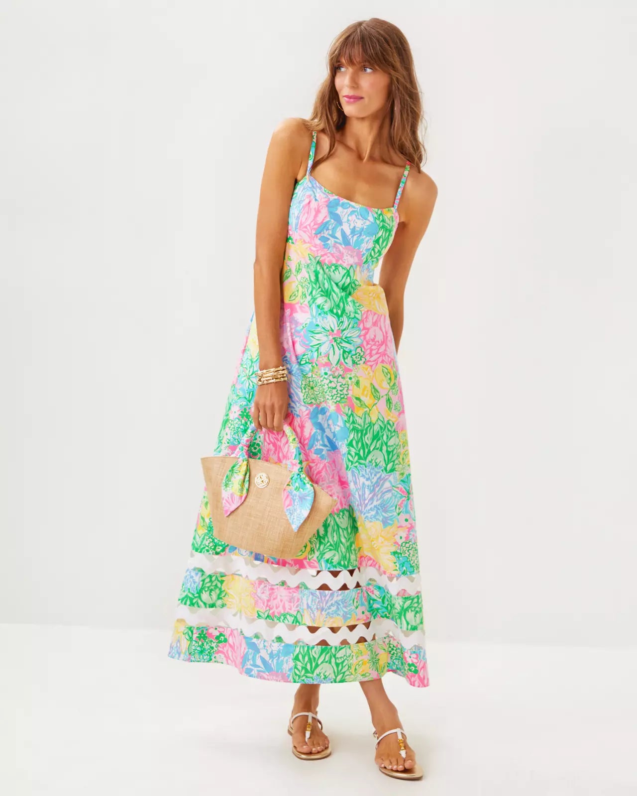 Hailey Midi Dress - Multi Bright Delight Patch by Lilly Pulitzer | 25 South Boutiques