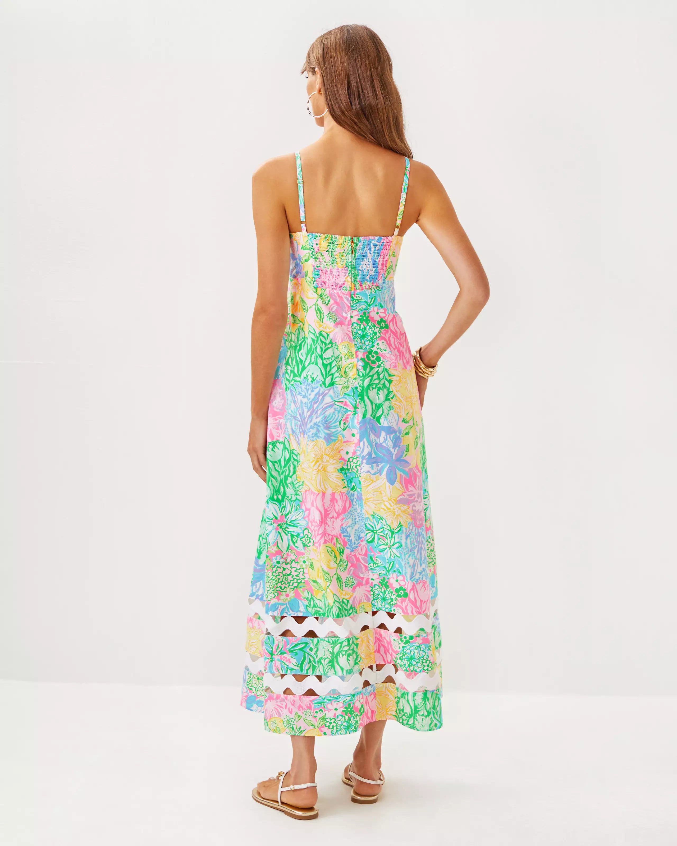 Hailey Midi Dress - Multi Bright Delight Patch by Lilly Pulitzer — alternate view