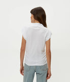 Reese Shine Power Shoulder Top - White by Michael Stars — view 3