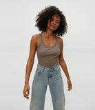 Nicole Shine Tank - Cobblestone by Michael Stars | 25 South Boutiques