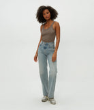 Nicole Shine Tank - Cobblestone by Michael Stars — view 4