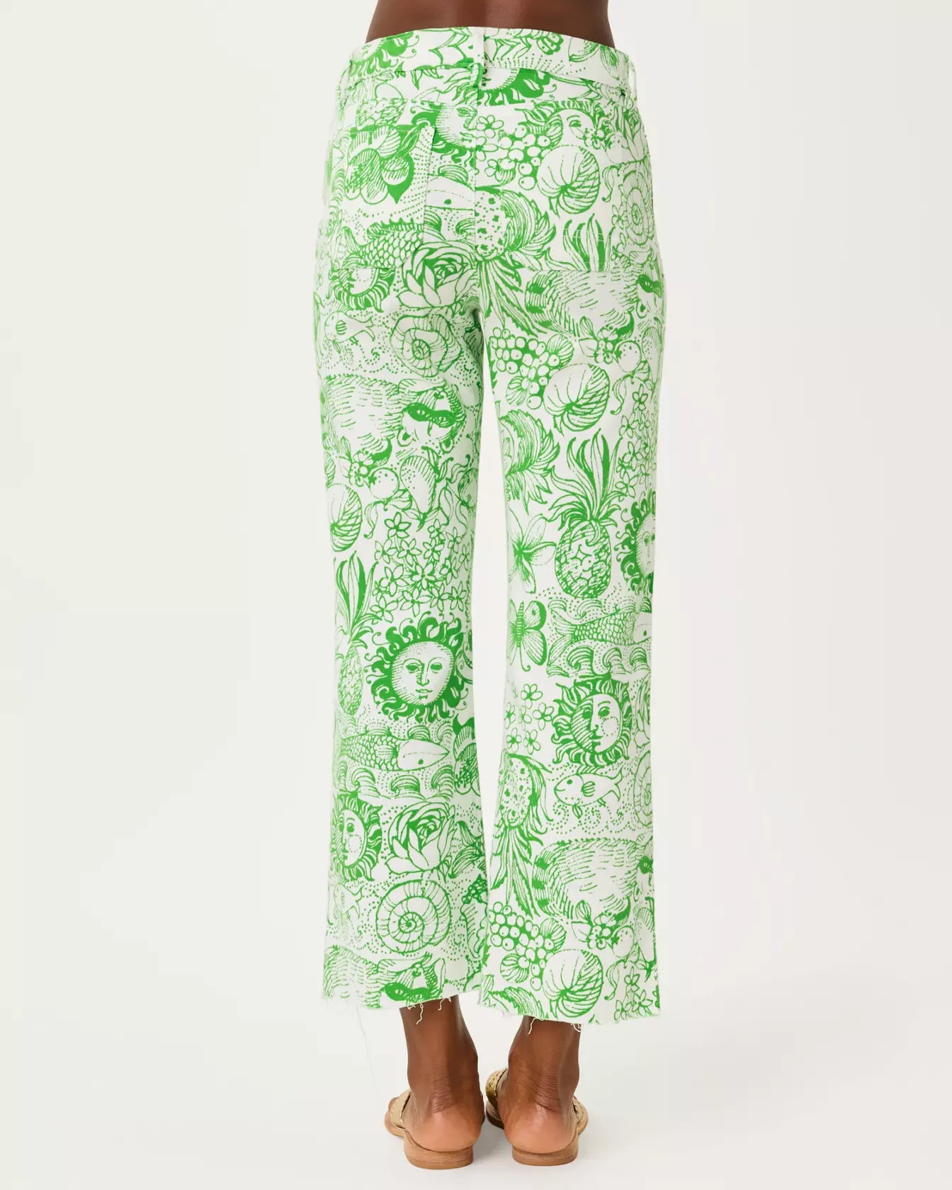 27" Harleen High Rise Crop Jean - Putting Green Fleur De Lilly by Lilly Pulitzer — view 3
