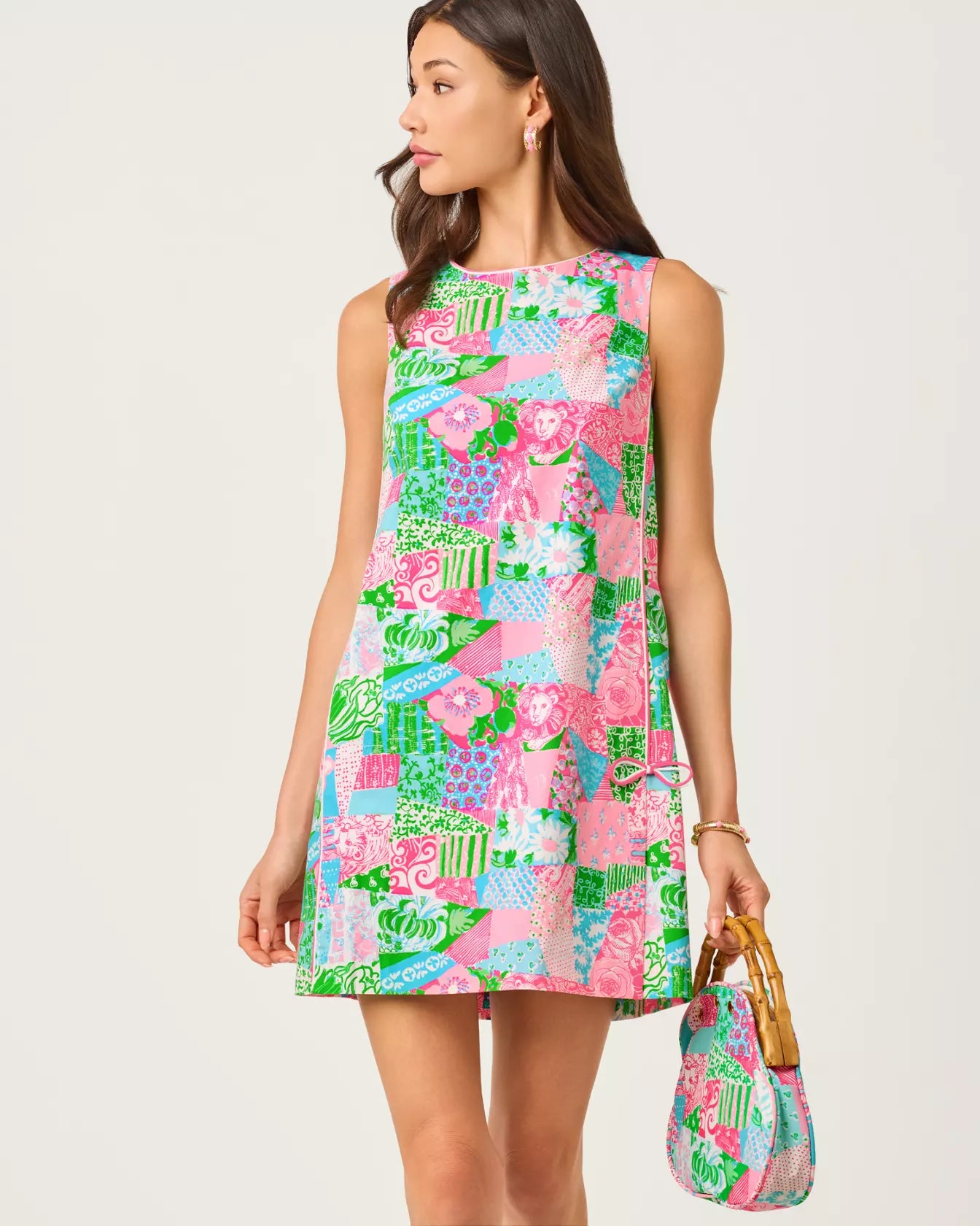 Ettie Stretch Shift Dress - Multi Crazy Quilt by Lilly Pulitzer — alternate view