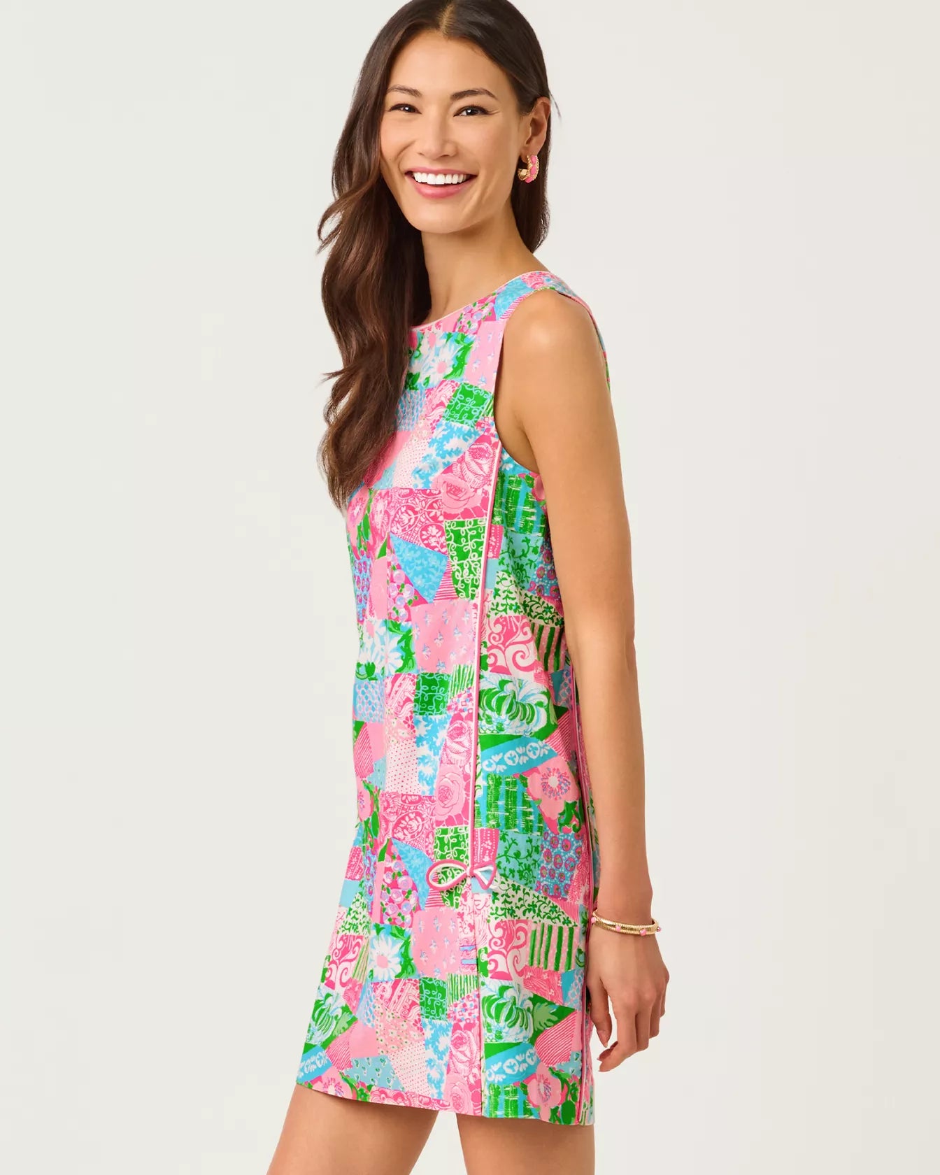 Ettie Stretch Shift Dress - Multi Crazy Quilt by Lilly Pulitzer — view 3