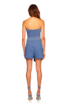Stretch Denim Tube Top - Light Denim by Susana Monaco — view 4