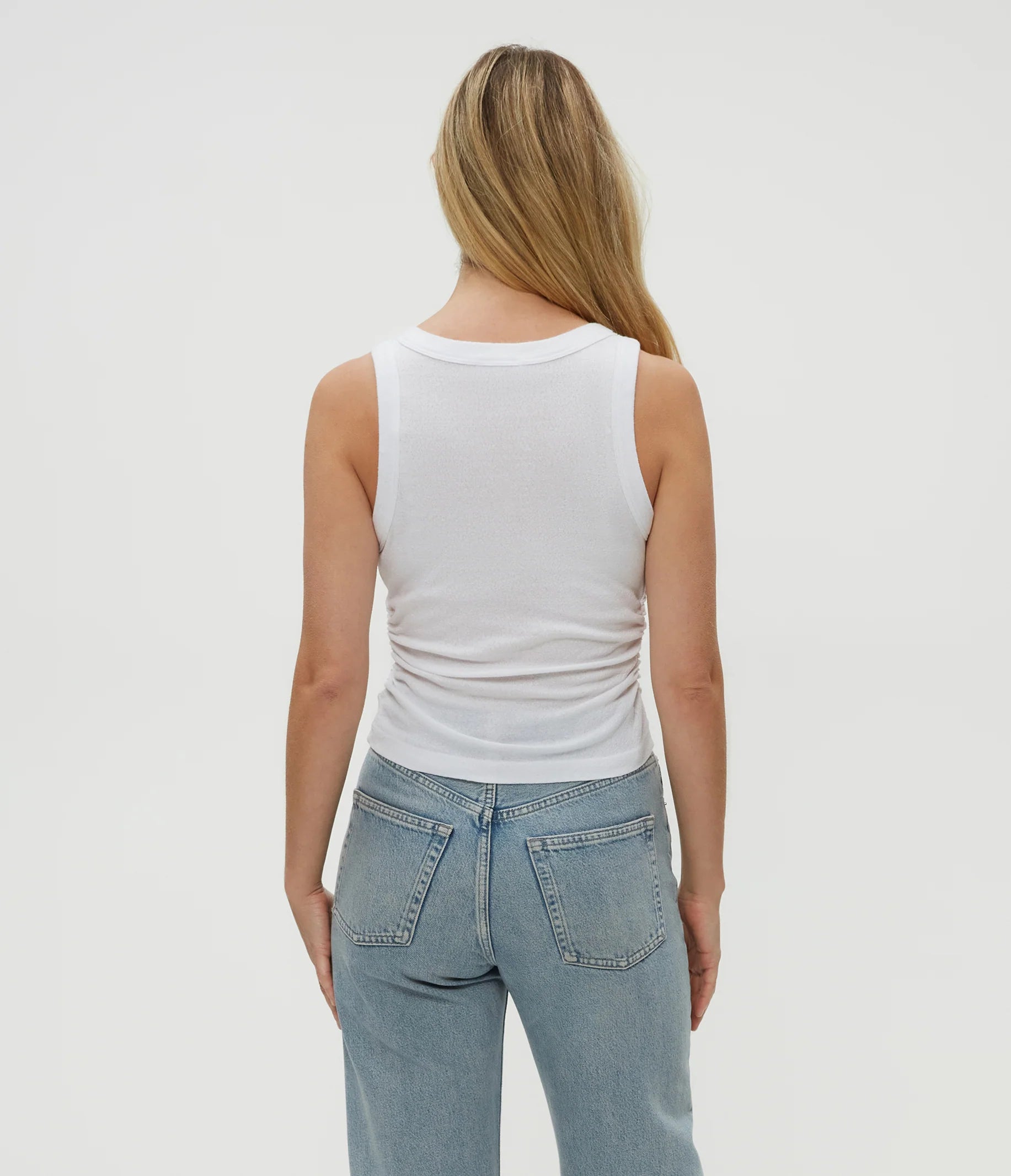Ella Shine Tank - White by Michael Stars — view 4