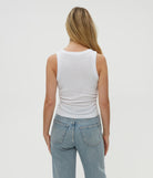 Ella Shine Tank - White by Michael Stars — view 4
