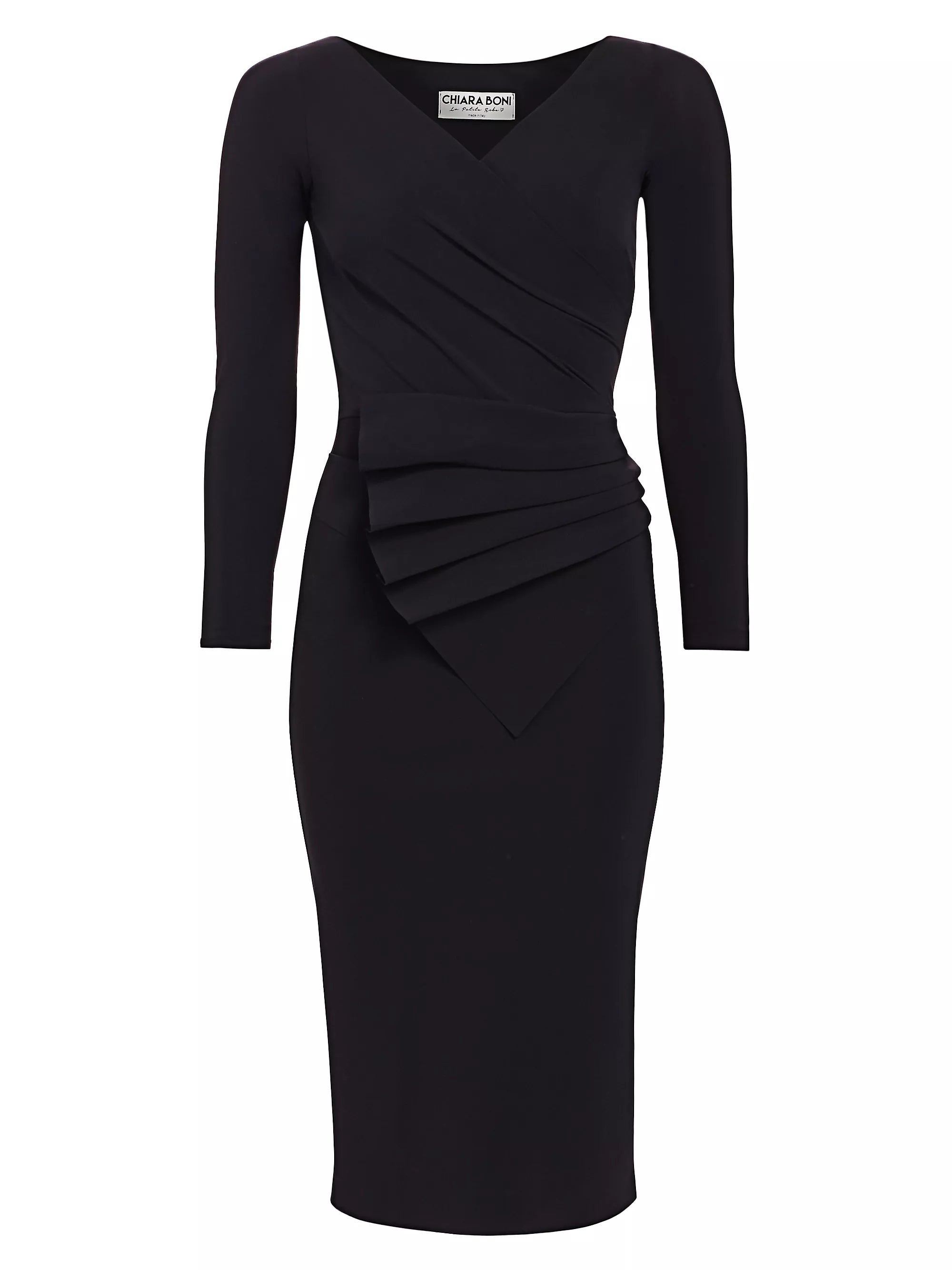 Kaya Long Sleeve Dress - Black by Chiara Boni — view 3