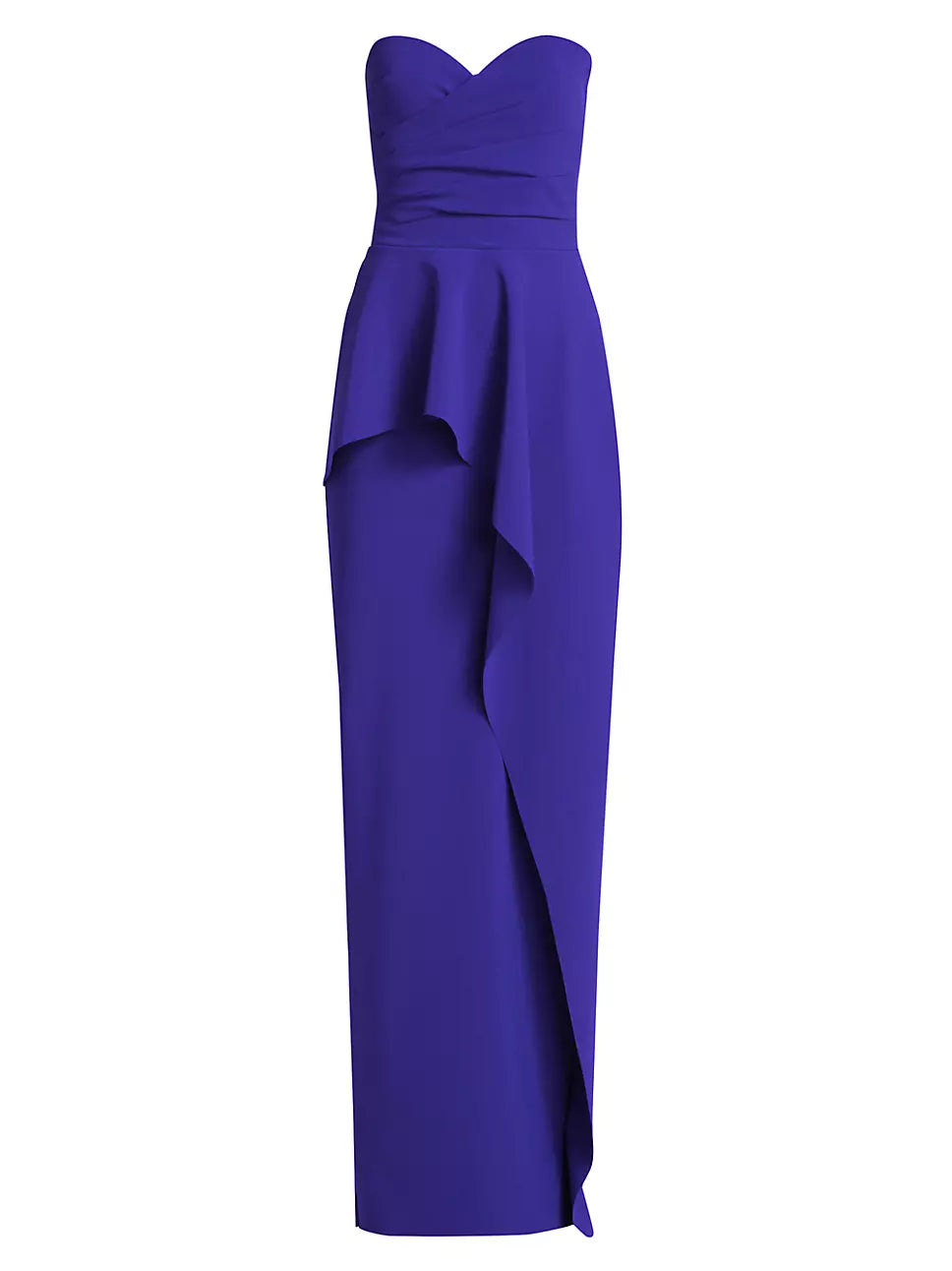 Miya Strapless Peplum Gown - Inchiostro by Chiara Boni — view 3
