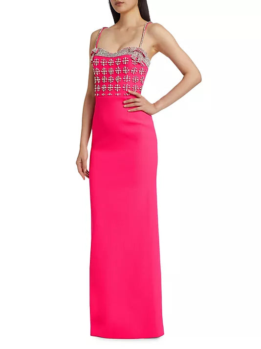 Rina Split Gown - Raspberry by Rebecca Vallance — view 3