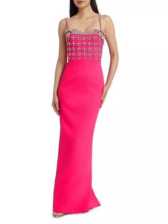 Rina Split Gown - Raspberry by Rebecca Vallance | 25 South Boutiques