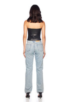 Faux Leather Tube Top - Black by Susana Monaco — view 4