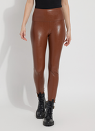 Textured Leather Legging - Whiskey by Lysse | 25 South Boutiques