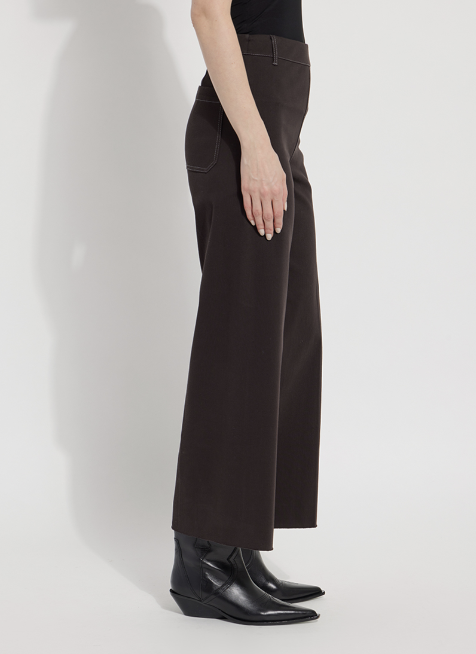 Erin High Waist Wide Leg Denim - Double Espresso by Lysse — alternate view