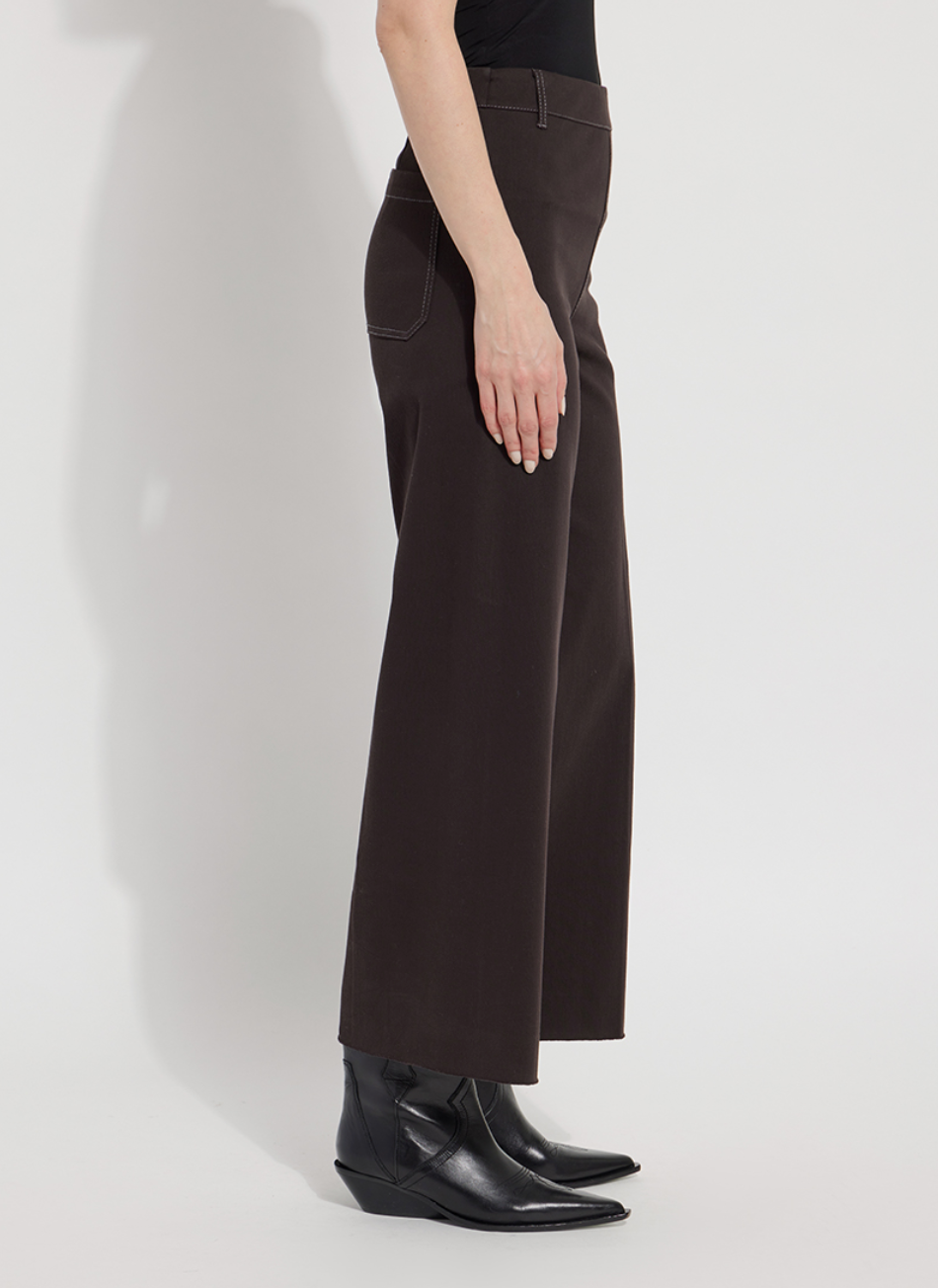Erin High Waist Wide Leg Denim - Double Espresso by Lysse — alternate view