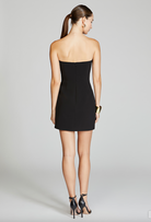 Annabelle Crepe Mini Dress - Black by Halston — alternate view