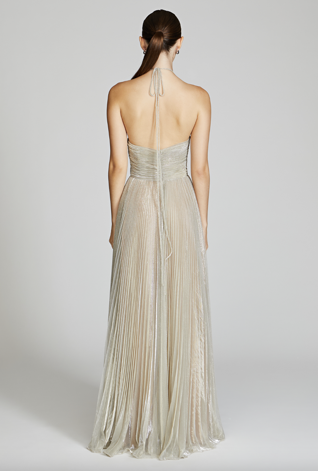 Marisol Lurex Gown - Pewter by Halston — alternate view