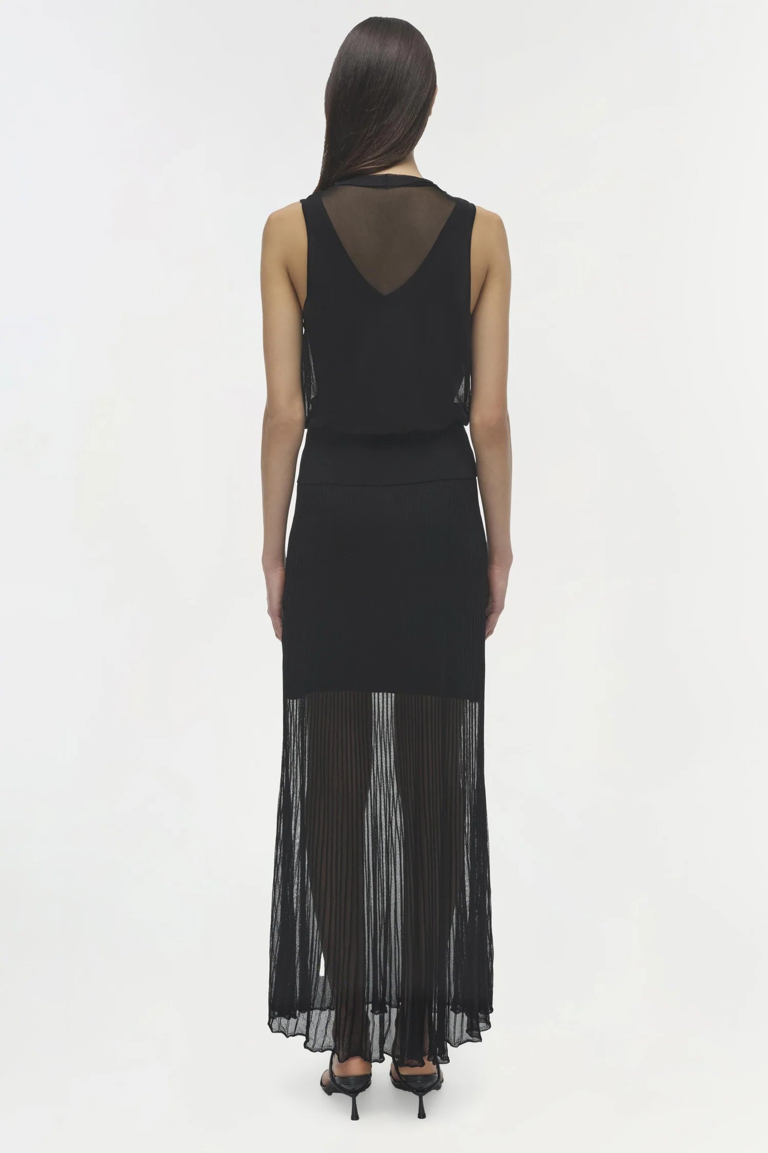 Gennie Knit Midi Skirt - Black by Jonathan Simkhai — alternate view