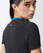 Contrasting Profile Short Tee - Grey by Pinko — alternate view