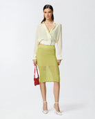 Lightweight Bomber Georgette Shirt - Cream by Pinko — view 3