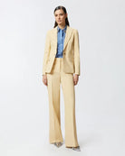 Stretch Linen Pleated Trousers - Beige by Pinko | 25 South Boutiques