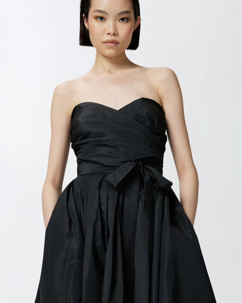 Taffete Sweetheart Neckline - Black by Pinko — alternate view