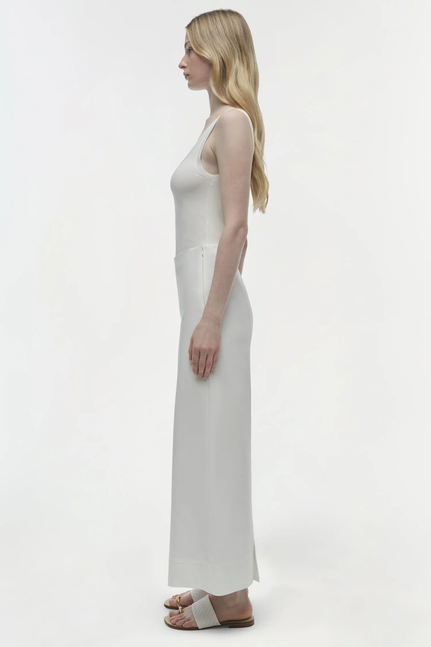 Kallin Cotton Cropped Pant - White by Jonathan Simkhai — alternate view