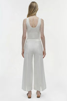 Kallin Cotton Cropped Pant - White by Jonathan Simkhai — view 3