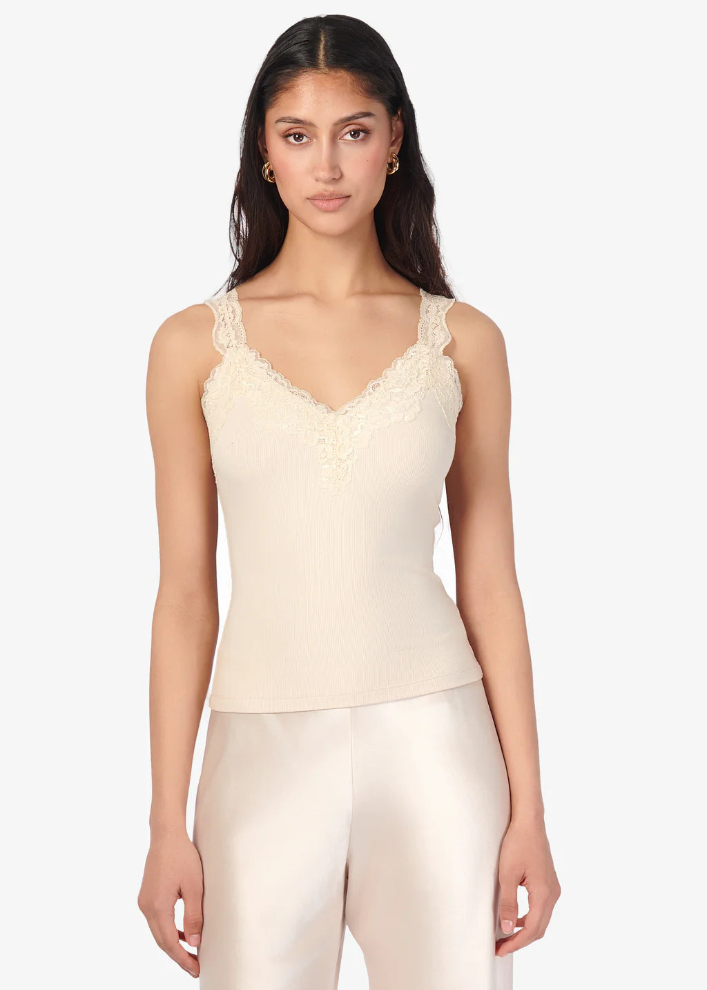 Lani Rib Knit Tank - Bone by Cami NYC | 25 South Boutiques