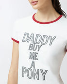 PINKO X Patrick McDowell Embroided T-shirt - White — alternate view