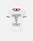 PINKO X Patrick McDowell Embroided T-shirt - White — view 3