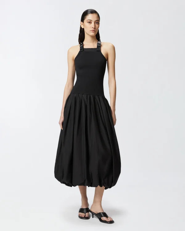 Balloon Skirt Midi Dress - Black by Pinko | 25 South Boutiques