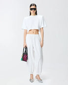 Lightweight Balloon Drawstring Trousers - White by Pinko | 25 South Boutiques