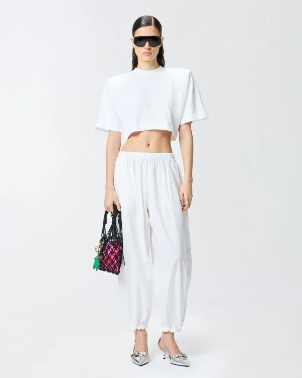 Lightweight Balloon Drawstring Trousers - White by Pinko | 25 South Boutiques